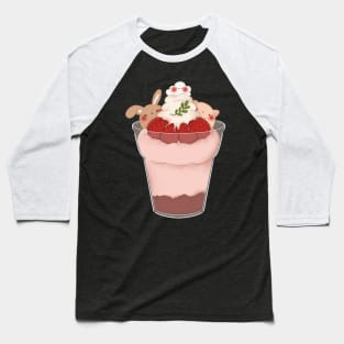Cute strawberry ice cream Baseball T-Shirt